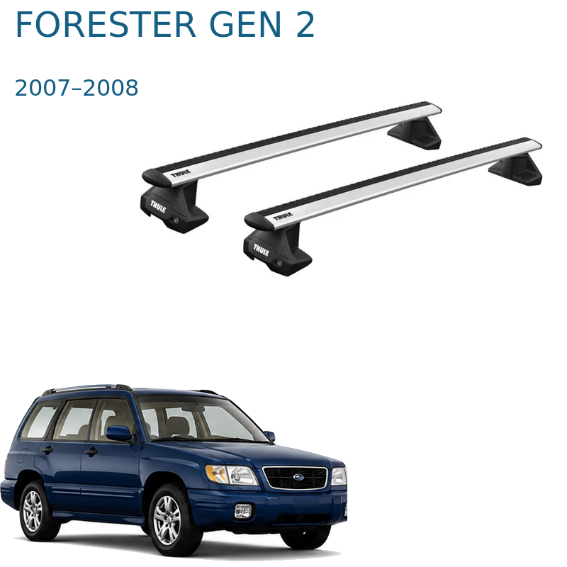גגון אלומיניום בסיסי לסובארו פורסטר דור 2 2007–2008