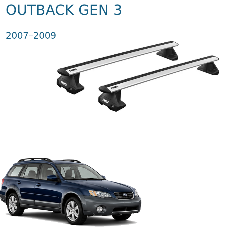 גגון אלומיניום בסיסי לסובארו אאוטבק דור 3 2007–2009