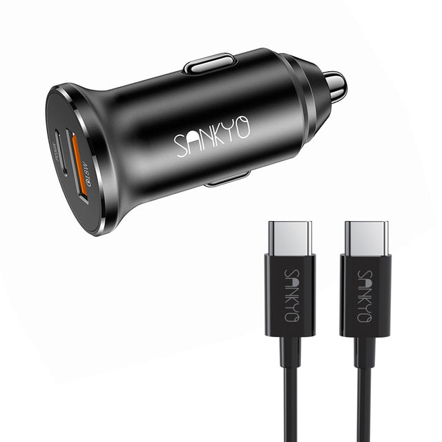 מטען מהיר לרכב SANKYO 54W עם כבל USB-C – תמונת המוצר
