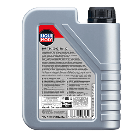 שמן מנוע סנתטי Liqui Moly 4300 5W30 5 ליטר