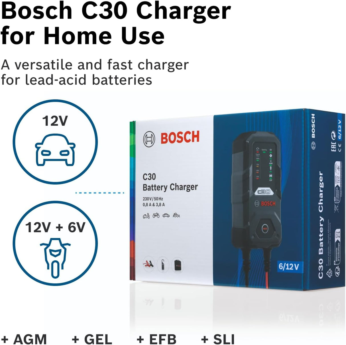 מטען מצברים BOSCH C30