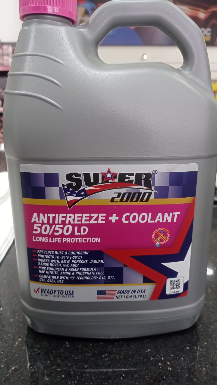 מכל 3.79 ליטר FREEZETONE Super 2000 נוזל קירור ורוד 50/50 Long Life