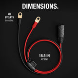 כבל חיבור קבוע למצבר 6 מ״מ למטעני NOCO GENIUS GC002