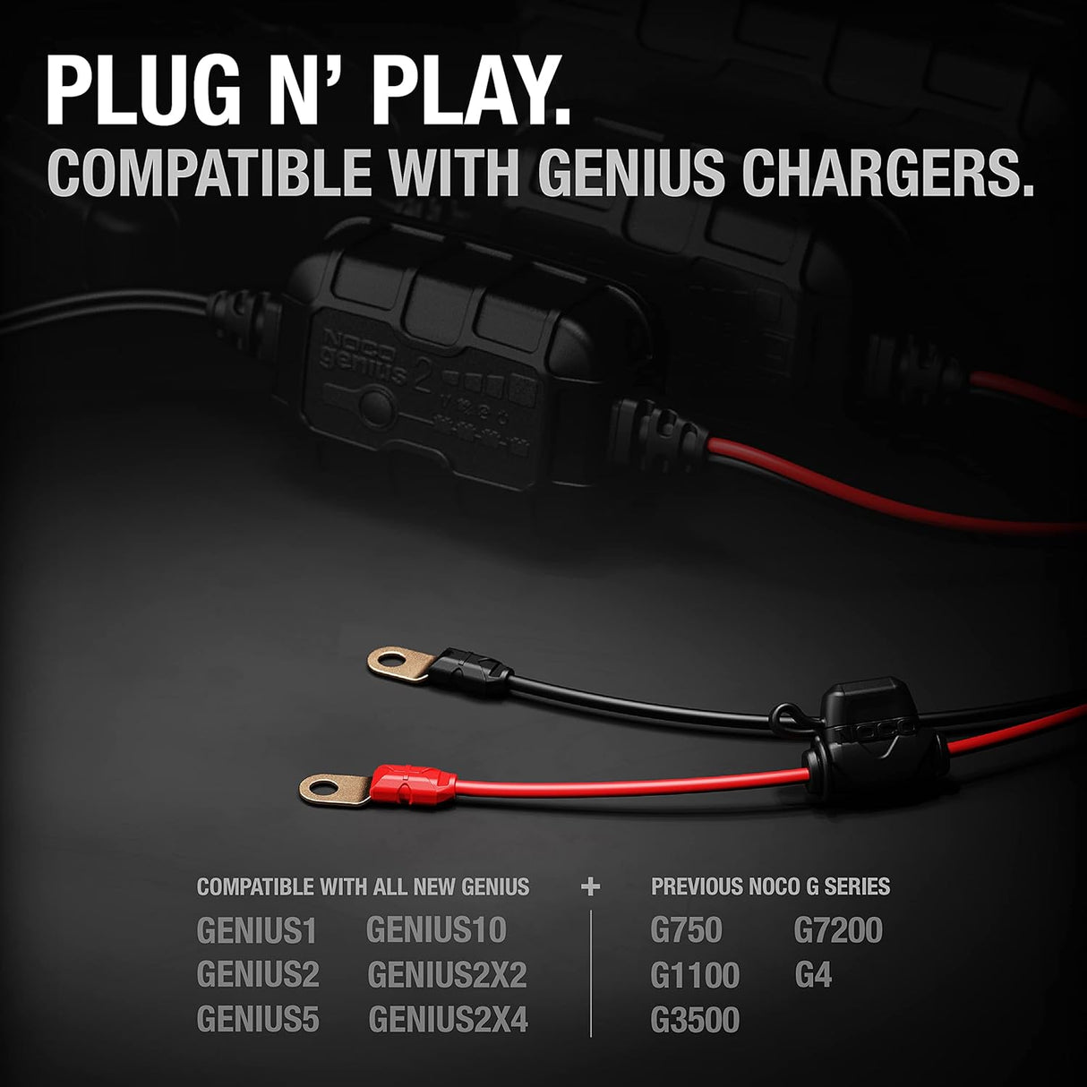 כבל חיבור קבוע למצבר 6 מ״מ למטעני NOCO GENIUS GC002