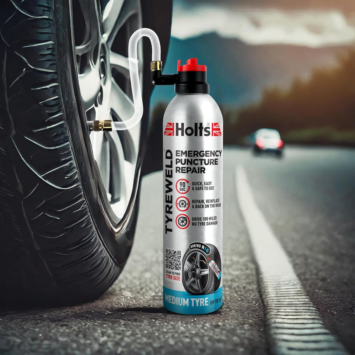ספריי לתיקון פנצ'ר וניפוח צמיג Holts Tyreweld 400 מ״ל