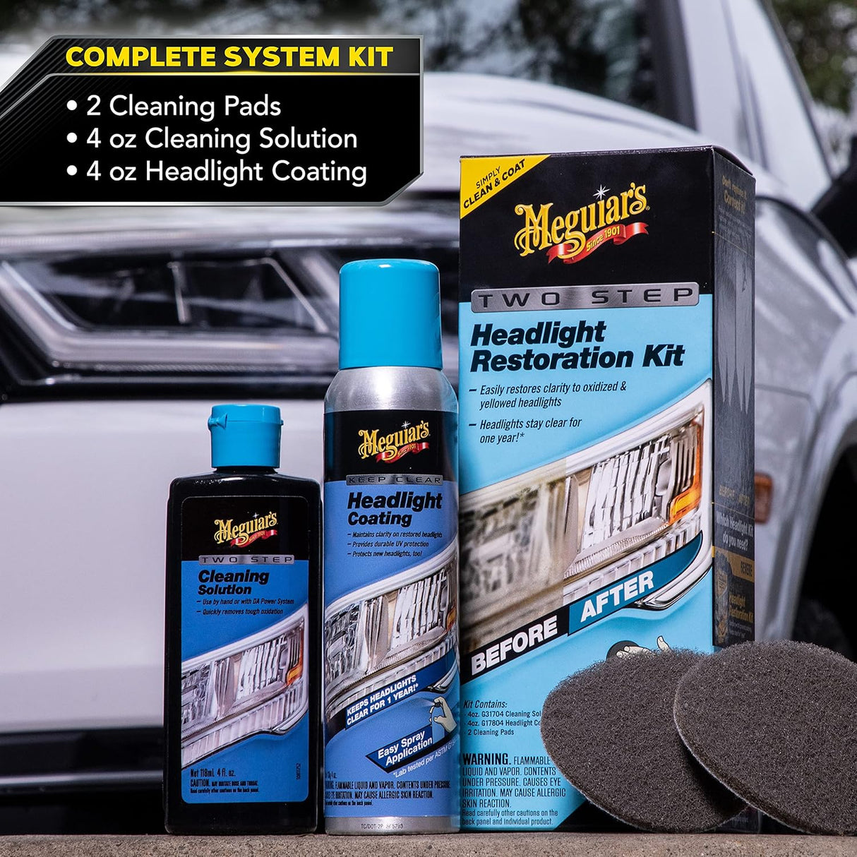 ערכת שחזור לפנסים Meguiar's Two Step G2970