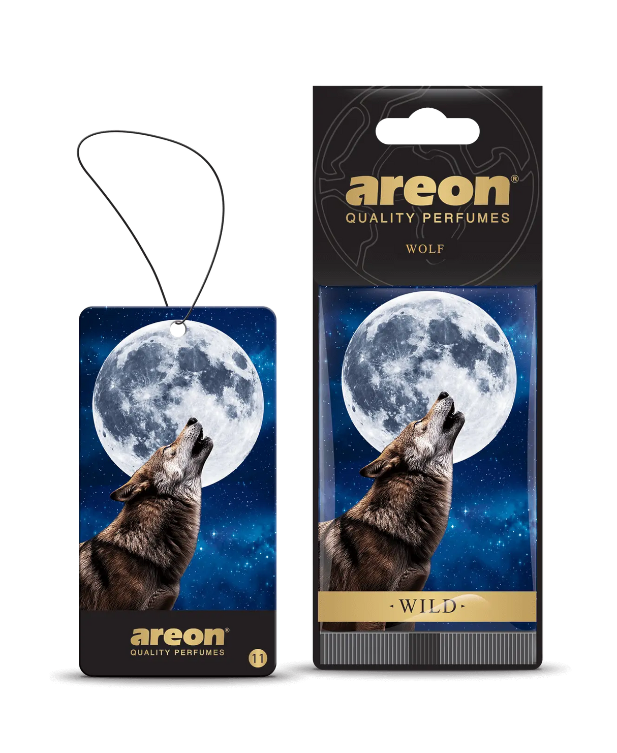 AREON Wild Wolf AW11 – עץ ריח תלוי “Wolf” בניחוח ארומטי-עצי גברי