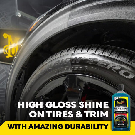 Meguiars ג׳ל הברקה והגנה לצמיגים ופלסטיק חיצוני Ultimate Insane Shine