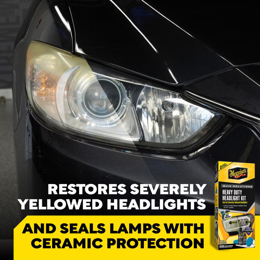 ערכה לחידוש פנסים Meguiar’s Heavy Duty Headlight Kit