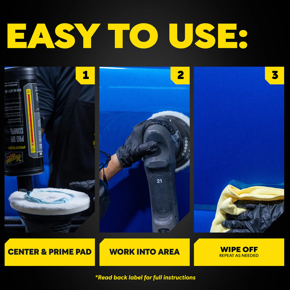 פדי פוליש מיקרופייבר 6 אינץ׳ Meguiar's M6MFP2 - מארז 2 יחידות