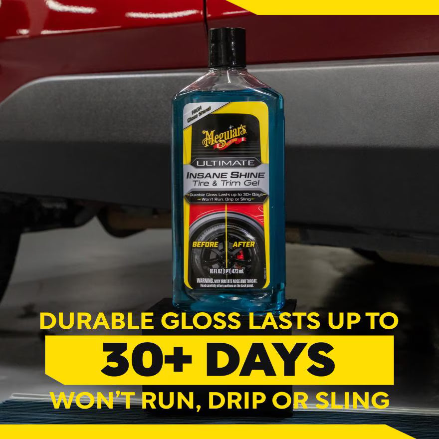 Meguiars ג׳ל הברקה והגנה לצמיגים ופלסטיק חיצוני Ultimate Insane Shine