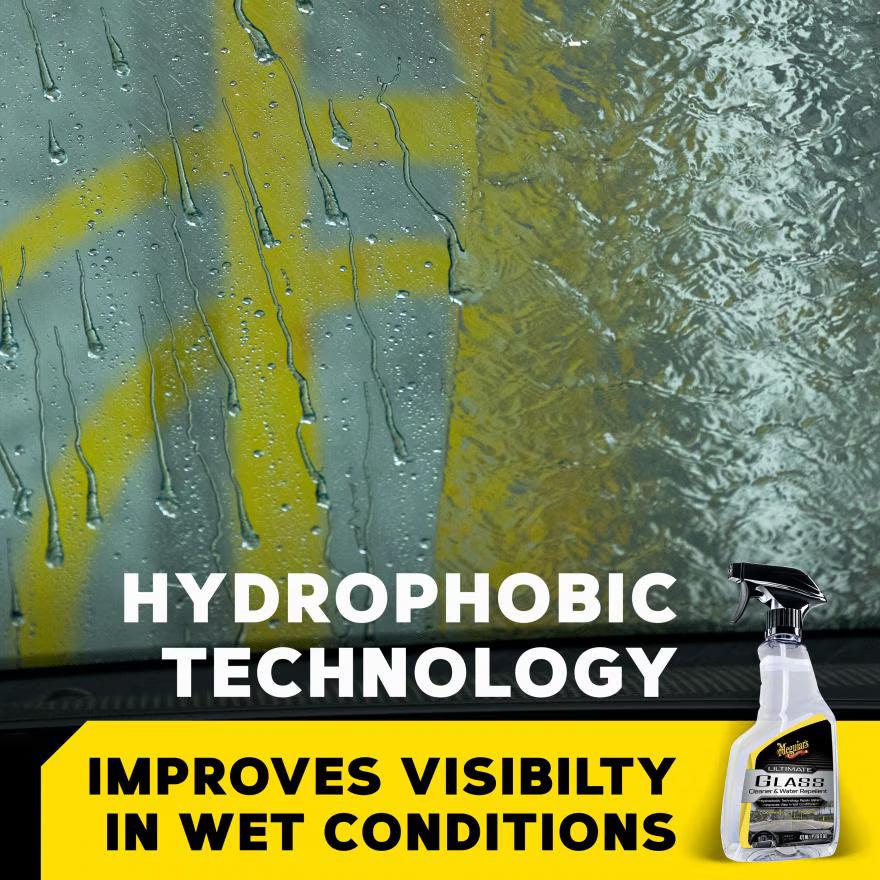 Meguiar’s Ultimate Glass Cleaner – ספריי לניקוי והגנה על חלונות