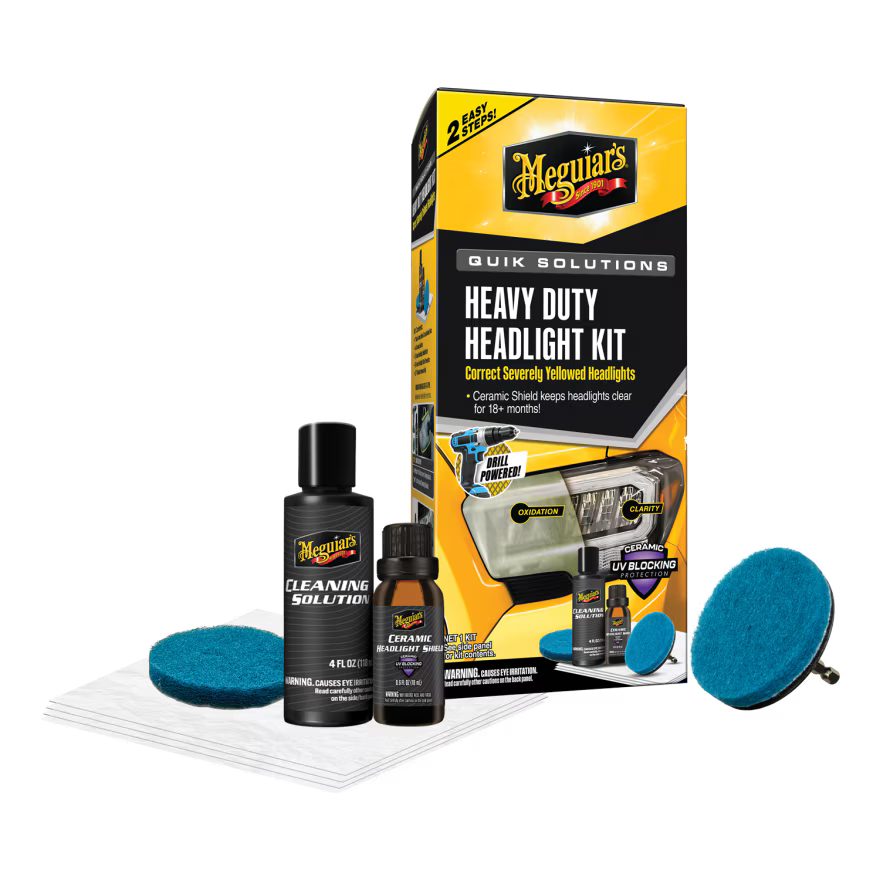 ערכה לחידוש פנסים Meguiar’s Heavy Duty Headlight Kit