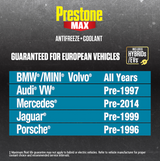 Prestone® MAX לרכבים אירופאיים (כחול) נוזל קירור ונוגד קפיאה