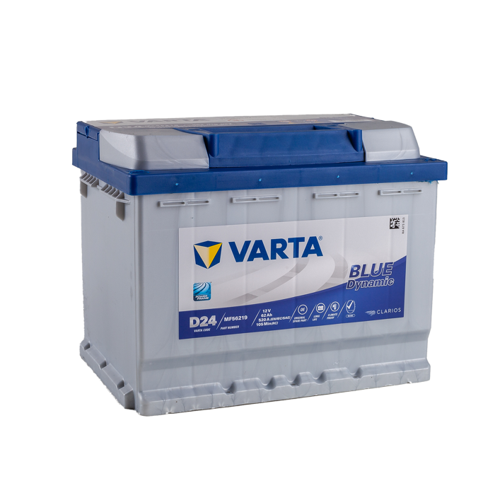 מצבר רכב 62 אמפר – VARTA D24