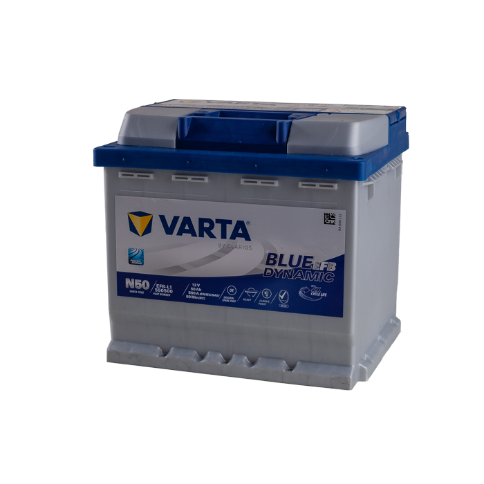 מצבר רכב 50 אמפר EFB – VARTA N50 START-STOP PLUS