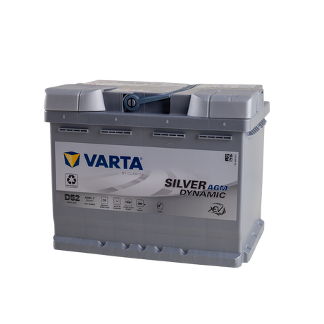 מצבר רכב 60 אמפר AGM – VARTA D52 START-STOP PLUS