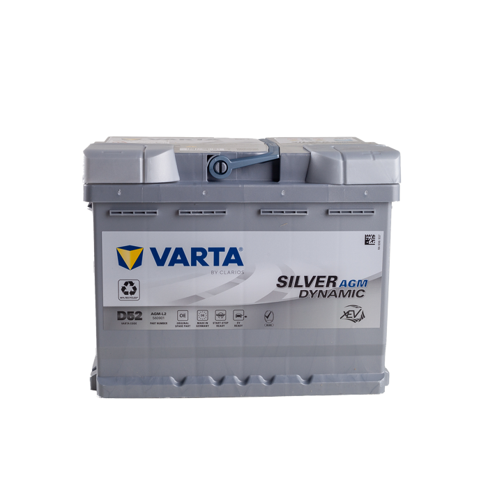 מצבר רכב 60 אמפר AGM – VARTA D52 START-STOP PLUS