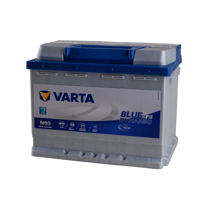 מצבר רכב 60 אמפר EFB – VARTA N60 START-STOP PLUS