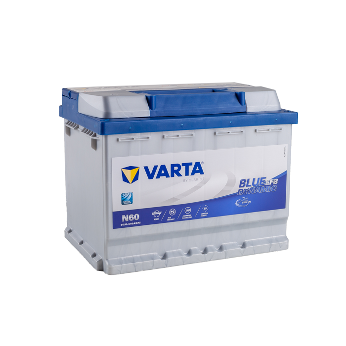 מצבר רכב 60 אמפר EFB – VARTA N60 START-STOP PLUS