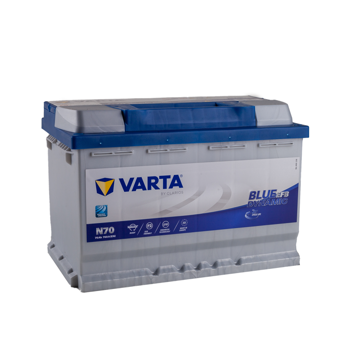 מצבר רכב 70 אמפר EFB – VARTA N70 START-STOP PLUS