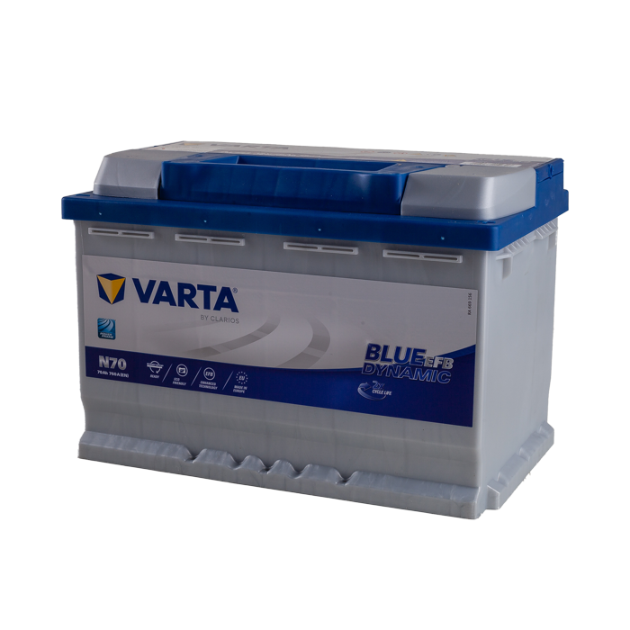 מצבר רכב 70 אמפר EFB – VARTA N70 START-STOP PLUS