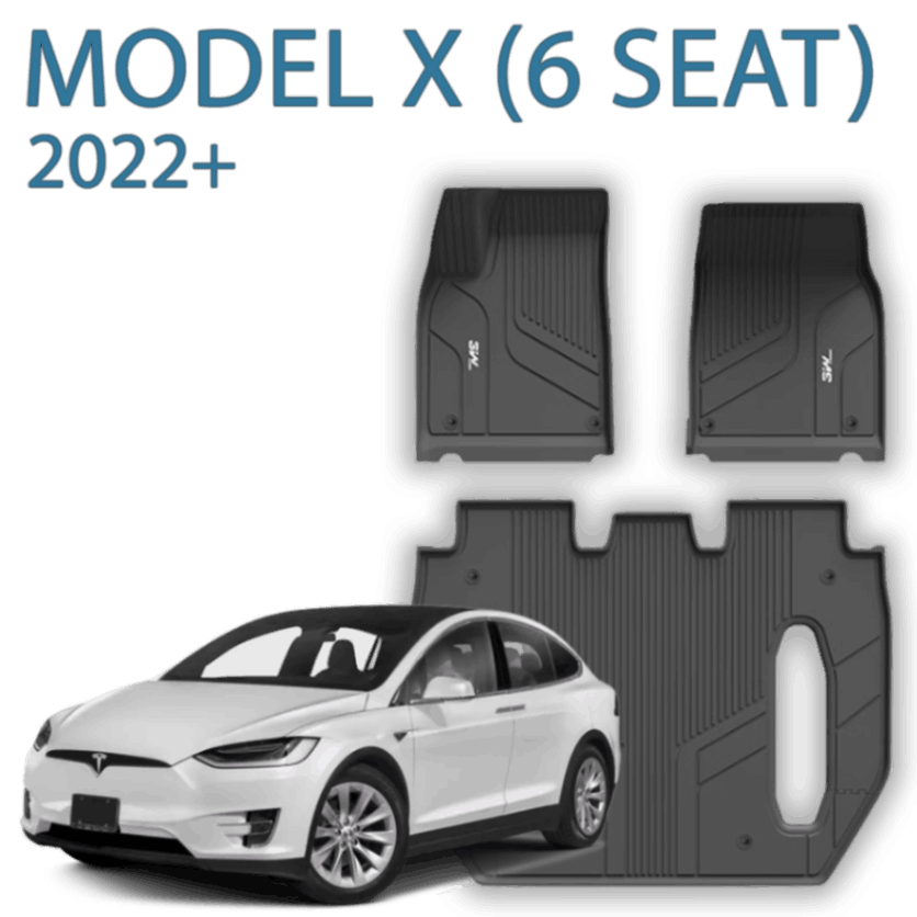 סט שטיחי 3W טסלה מודל X 2022 (6 מושבים)