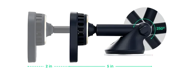 iOttie Velox Pro מעמד MagSafe לרכב עם טעינה וקירור תמונה מספר 13
