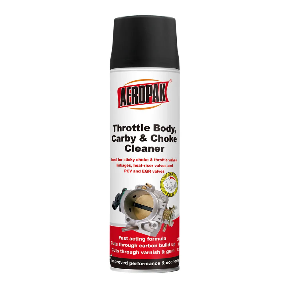 תרסיס ניקוי מצערת, גוף מצערת וצ’וק Aeropak Throttle Body & Carb Choke Cleaner – 500 מ״ל