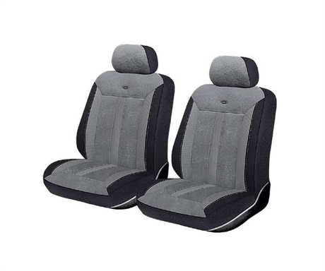 זוג כיסויי מושבים קדמיים סטאר H&R אפור שחור