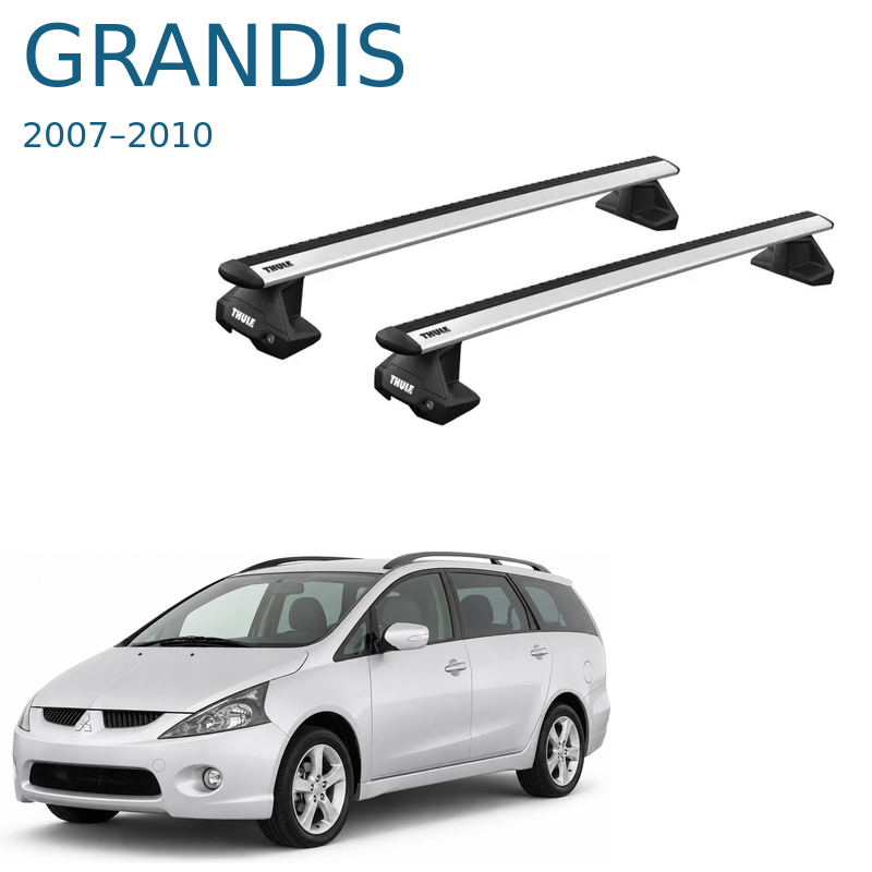 גגון אלומיניום בסיסי למיצובישי גרנדיס 2007–2010
