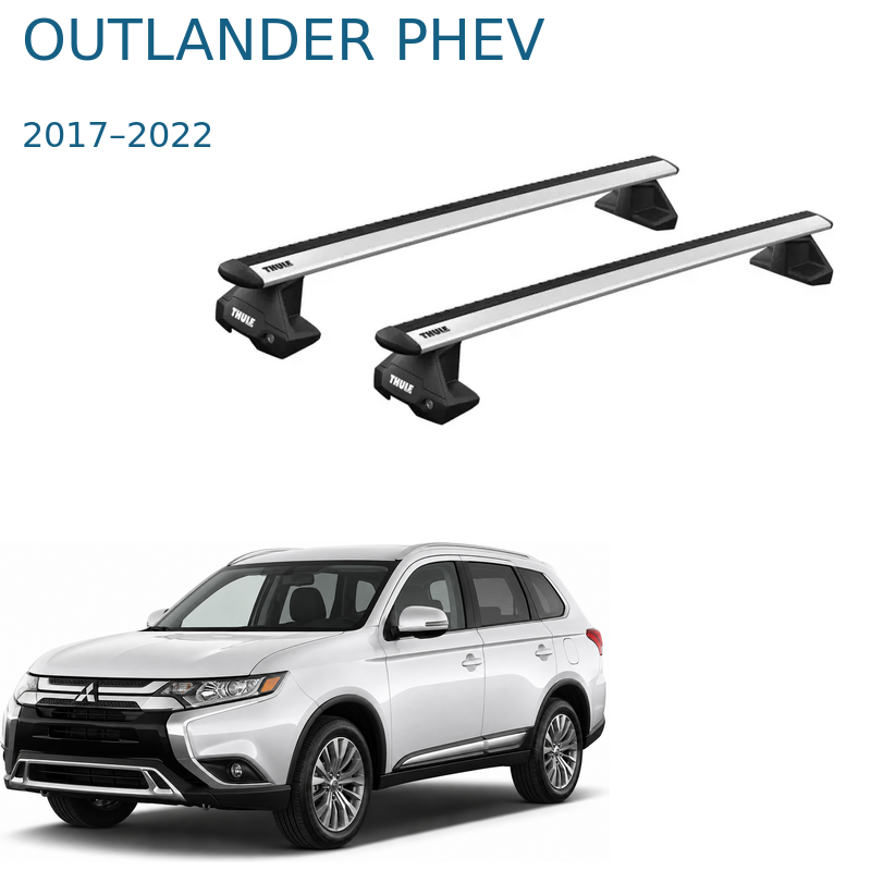 גגון אלומיניום בסיסי למיצובישי אאוטלנדר PHEV 2017–2022