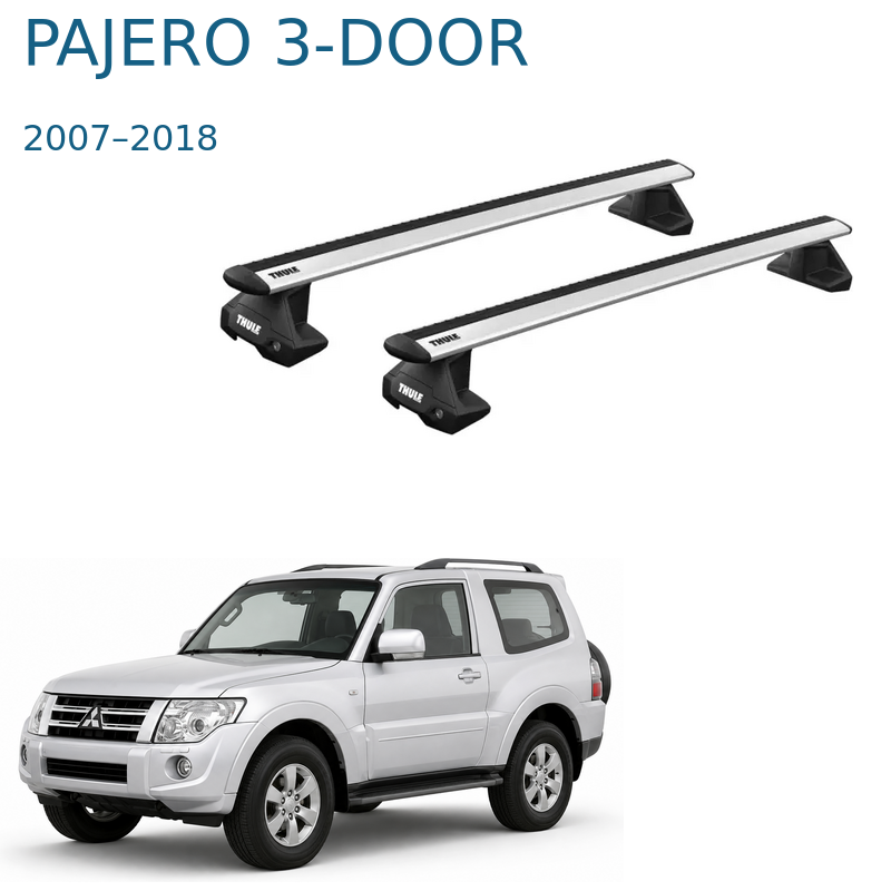 גגון אלומיניום בסיסי למיצובישי פאג׳רו 2007–2018