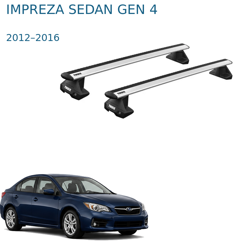 Thule WingBar Evo – אלומיניום לסובארו אימפרזה סדאן דור 4 2012–2016