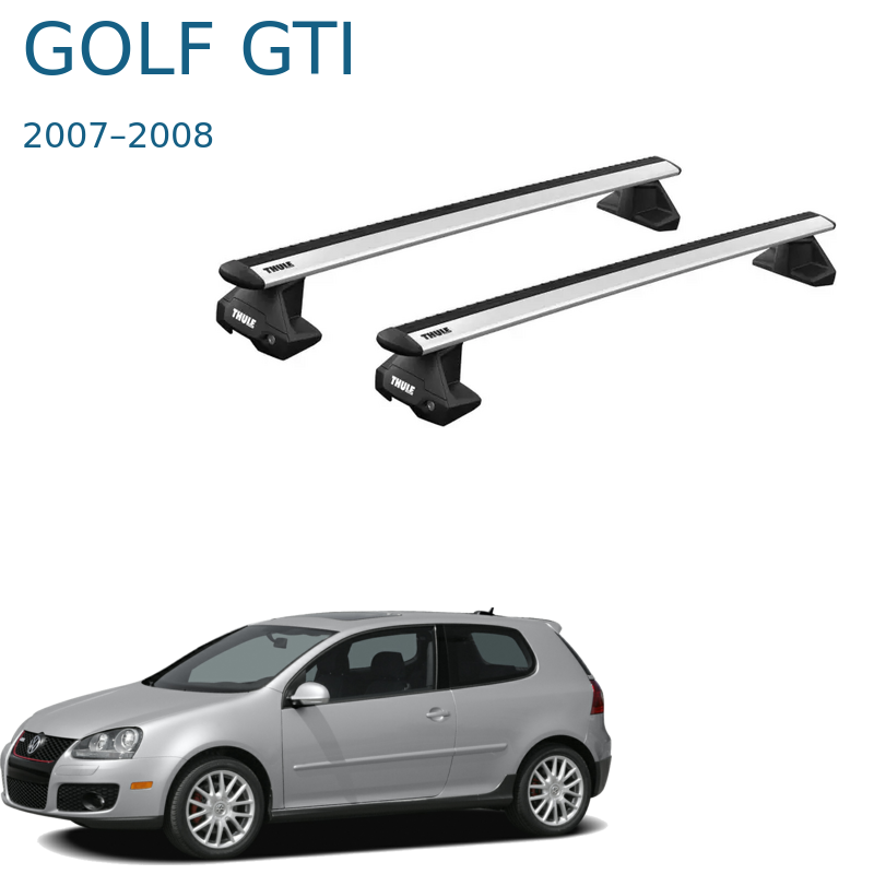 Thule WingBar Evo – אלומיניום לפולקסווגן גולף GTI 2007–2008