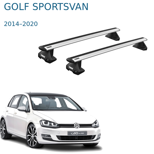 Thule WingBar Evo – אלומיניום לפולקסווגן גולף ספורטסוואן 2014–2020